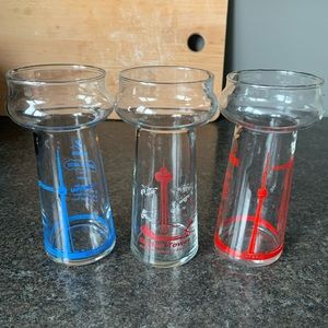 Vintage CN Tower and Skylon Tower Highball Drinking Glasses Lot of 3